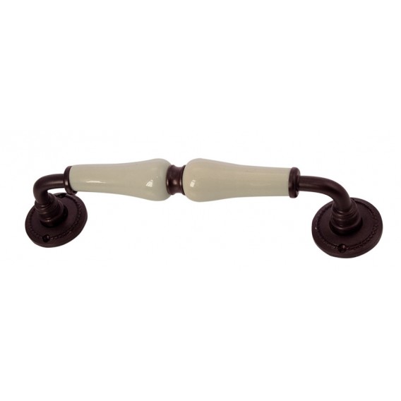 manillon de laton con porcelana y roseta roscada