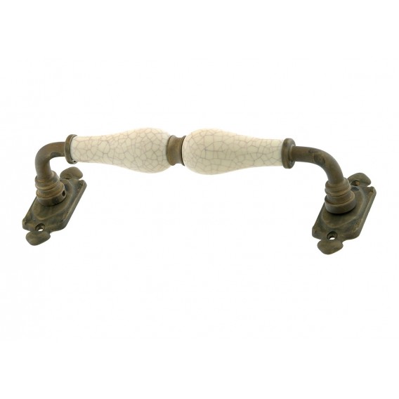 manillon de laton con porcelana curva